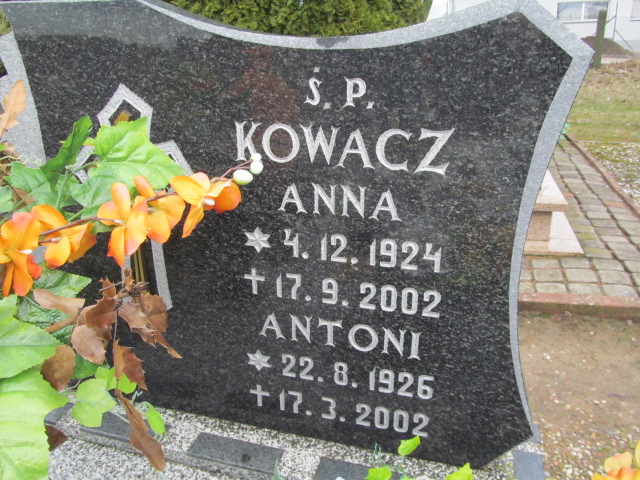 Antoni Kowacz 1926 Lubawa komunalny - Grobonet - Wyszukiwarka osób pochowanych